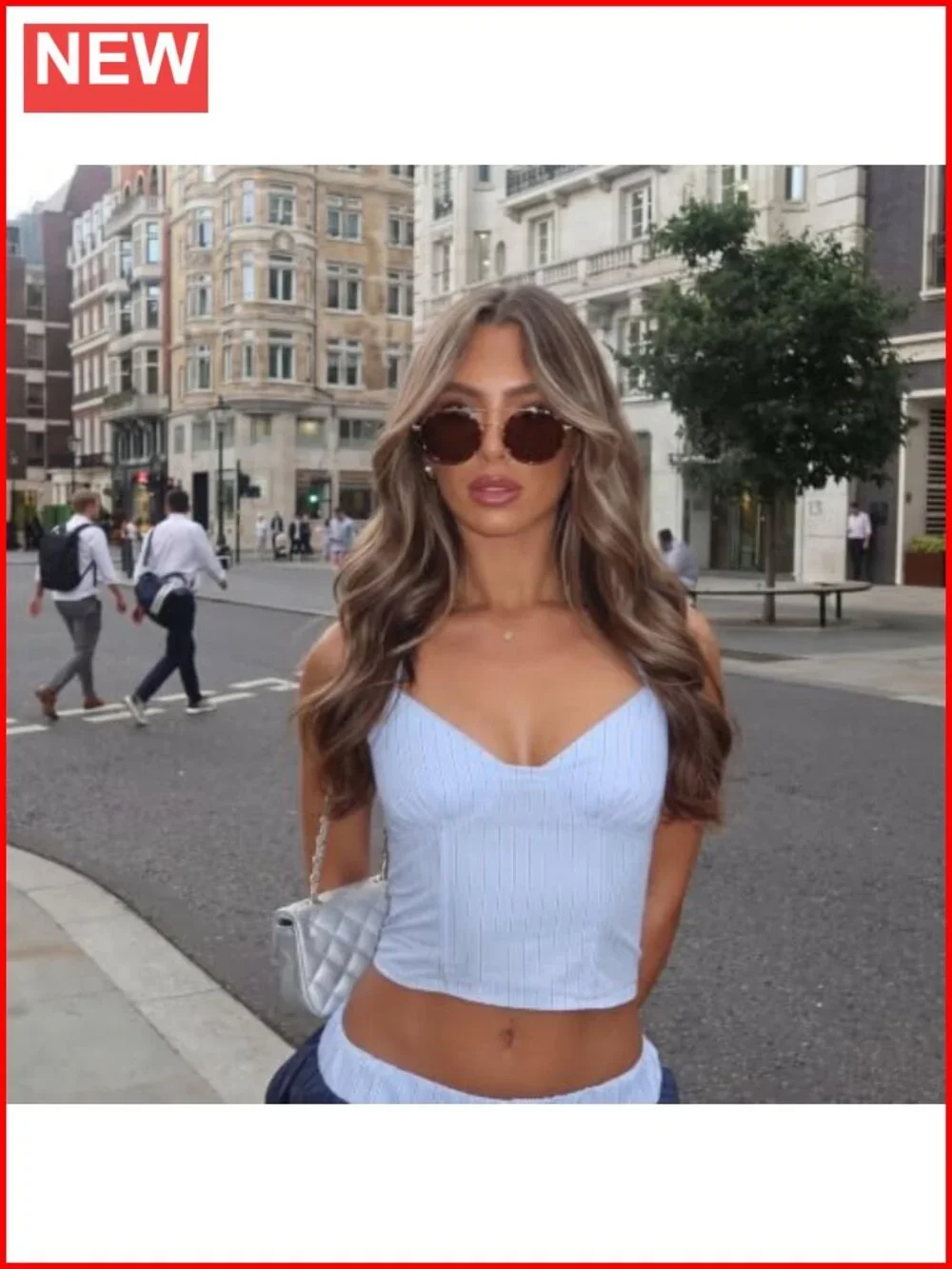 Trendy Oval Round Aviator Sunglasses UV400 Protection Anti-Tangle Hair Friendly